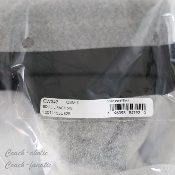 NWT Coach CW347 Edge L Pack Backpack Sling Bag Gunmetal/Charcoal/Black *SEALED* - Picture 8 of 9